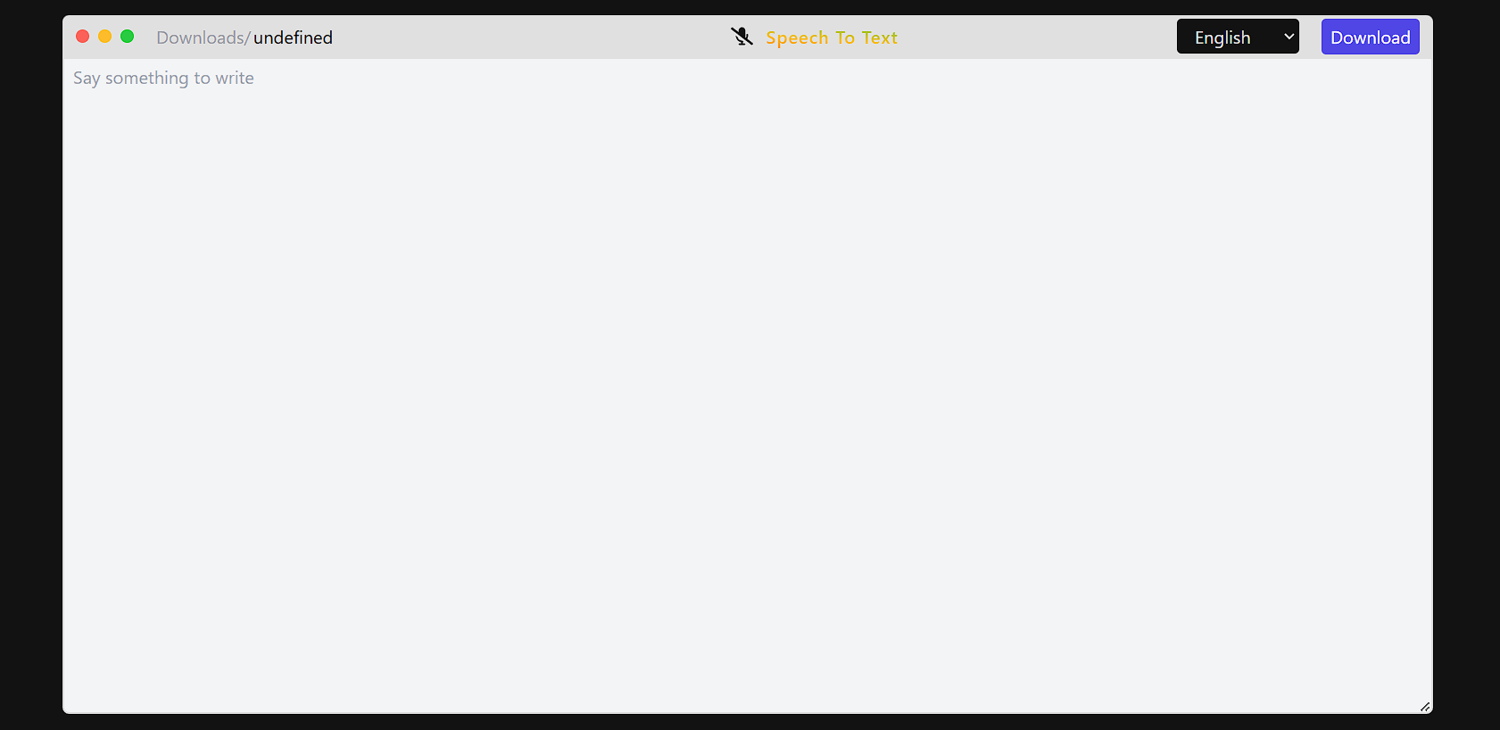 Speech To Text